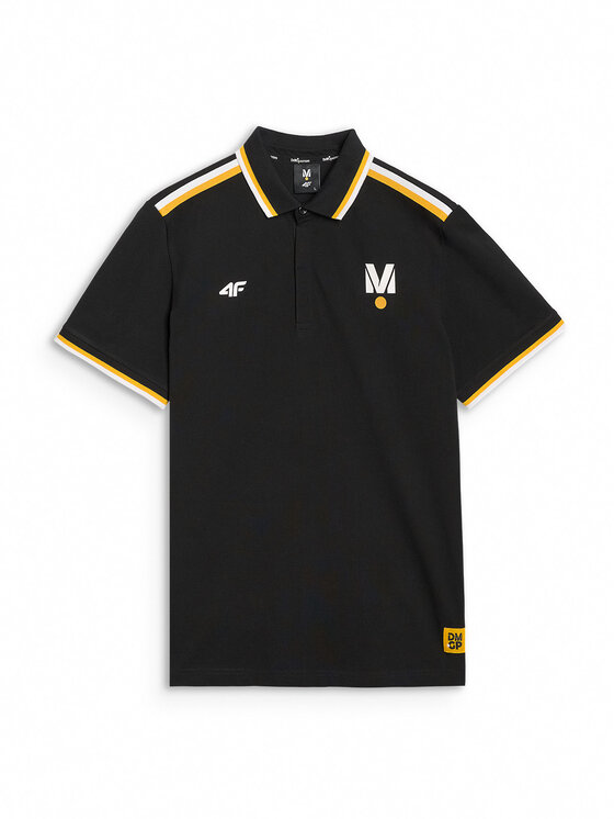 4F 4F Polo TEAMWEAR Czarny Regular Fit