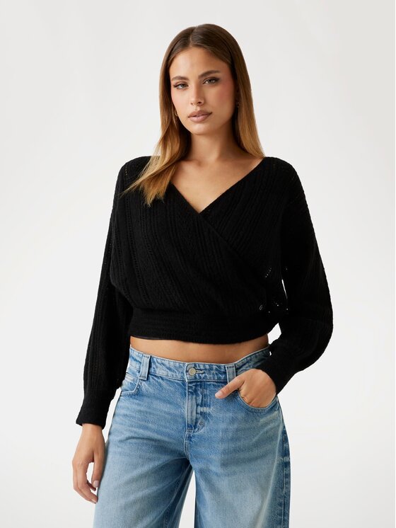 Guess Guess Sweter 178401 Czarny Classic Fit