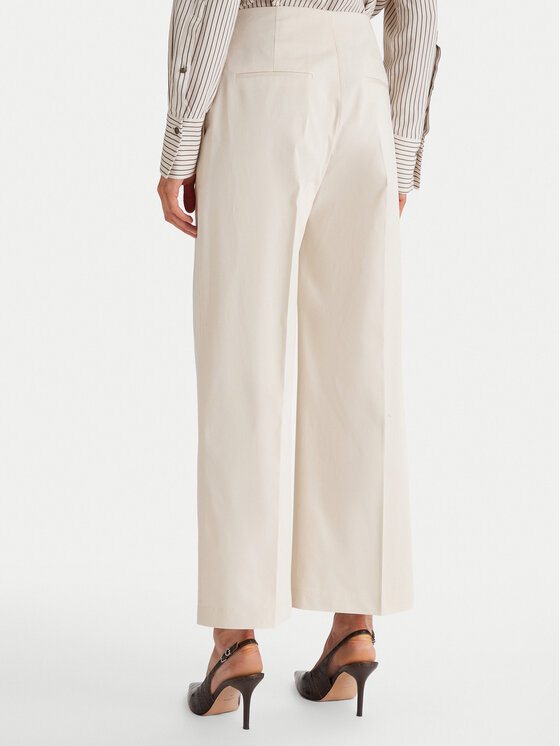 BOSS BOSS Kalhoty culottes Tulotta 50551913 Écru Relaxed Fit