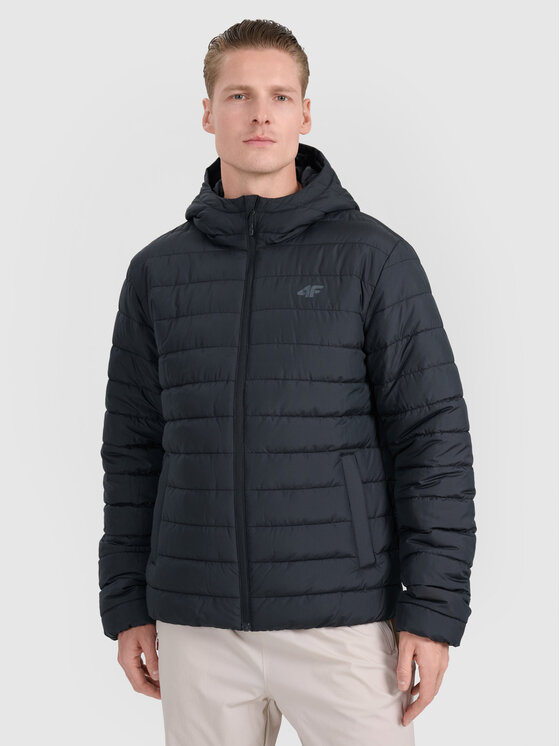 4F 4F Kurtka puchowa MIDSHOP TEXTILE Czarny Regular Fit