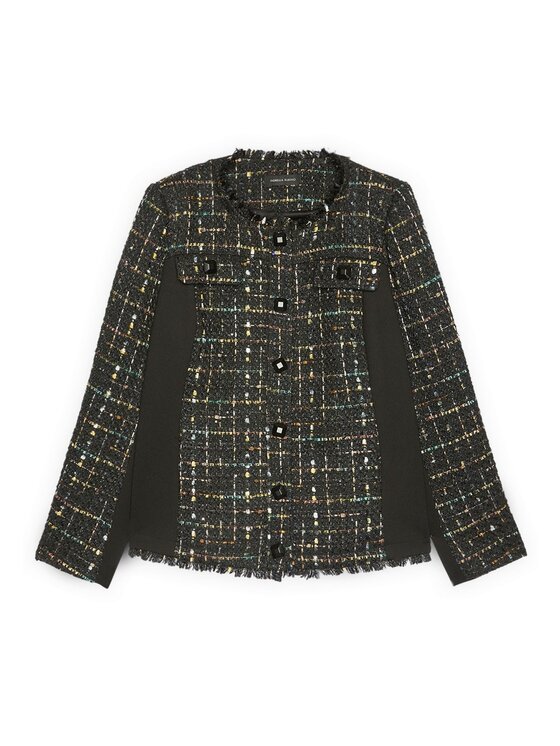 Fiorella Rubino Fiorella Rubino Kurtka outdoor Q549T000234N033 Czarny Boxy Fit