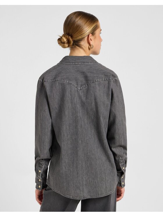 Lee Lee Koszula REGULAR WESTERN SHIRT Szary Regular Fit