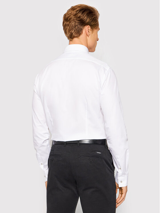 Camicia Contrast Easycare K10K107941 Bianco Slim