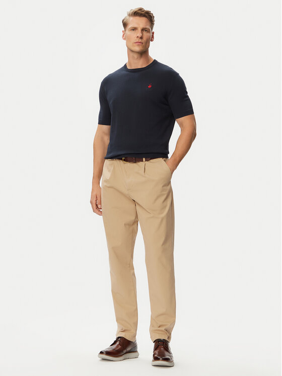 Beverly Hills Polo Club Beverly Hills Polo Club T-Shirt P-SS26M-M436344NVY Granatowy Regular Fit