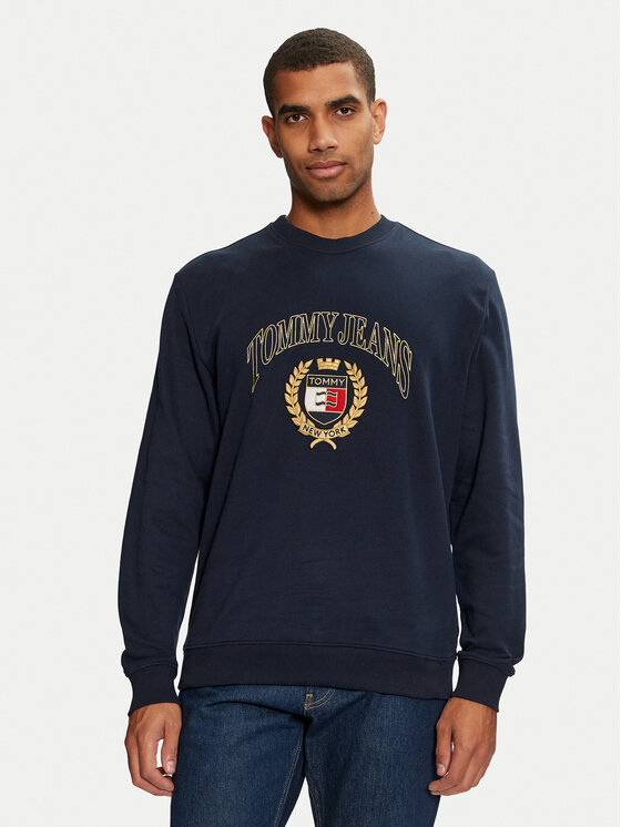Tommy Jeans Tommy Jeans Pulóver DM0DM19755 Sötétkék Regular Fit
