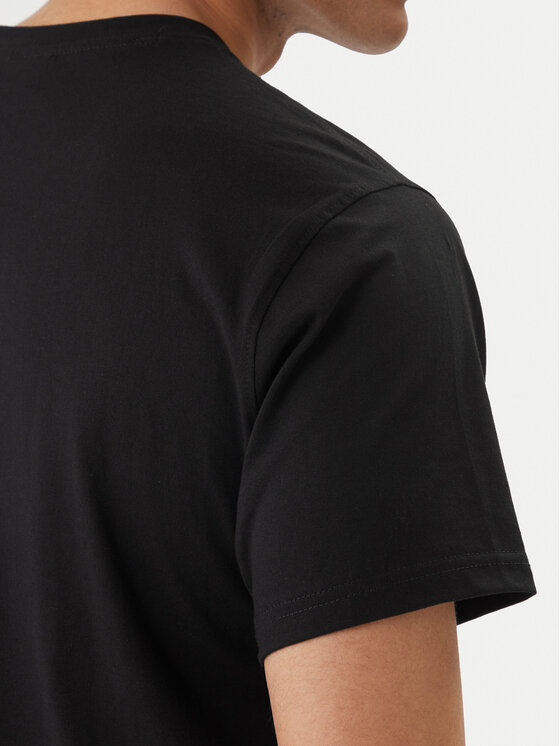 Hunter Hunter Тишърт Halton HARM0019252 Черен Regular Fit