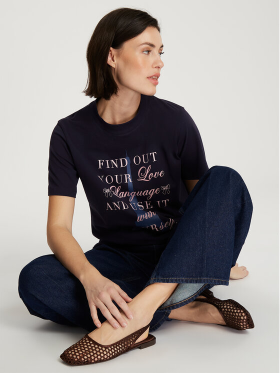 Cross Jeans Cross Jeans T-Shirt 56228-001 Granatowy