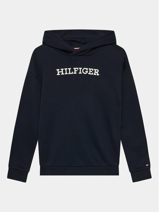 Tommy Hilfiger Bluză Monotype KS0KS00537 D Bleumarin Regular Fit