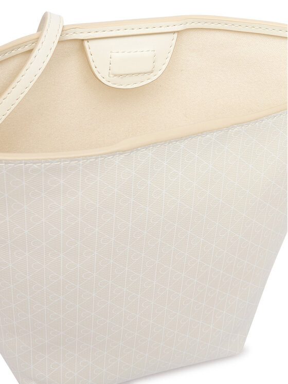 Calvin Klein Calvin Klein Geantă Emblem Aop Sm Bucket Crossbody LV04F3506G Alb