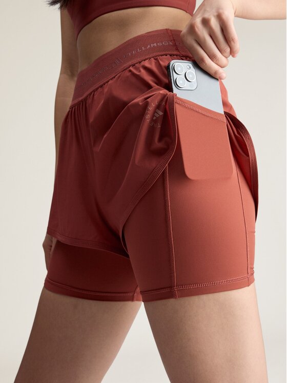 adidas by Stella McCartney adidas by Stella McCartney Szorty sportowe 152545 Brązowy Fitted Fit