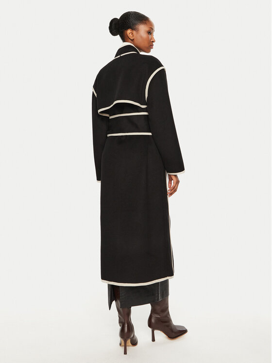 Bruuns Bazaar Bruuns Bazaar Μάλλινο παλτό Abulas BBW4143 Μαύρο Loose Fit