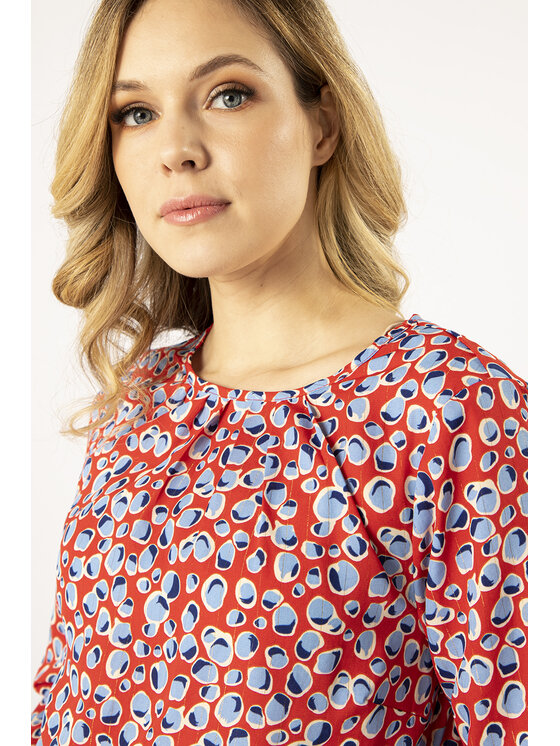 QUIOSQUE QUIOSQUE Bluzka CABRE SHIRT Czerwony Regular Fit
