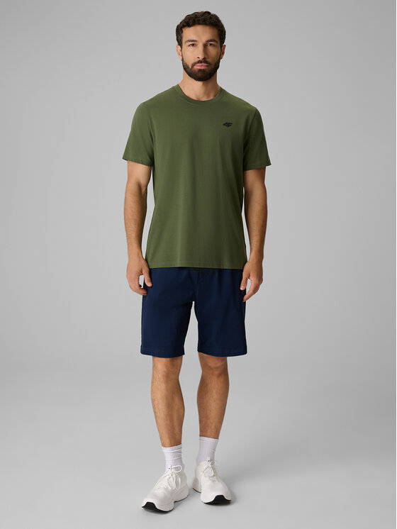 4F 4F T-Shirt BASIC+ Khaki Regular Fit