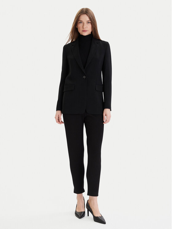 BOSS Boss Bavlnené nohavice Tapiah 50490037 Čierna Regular Fit