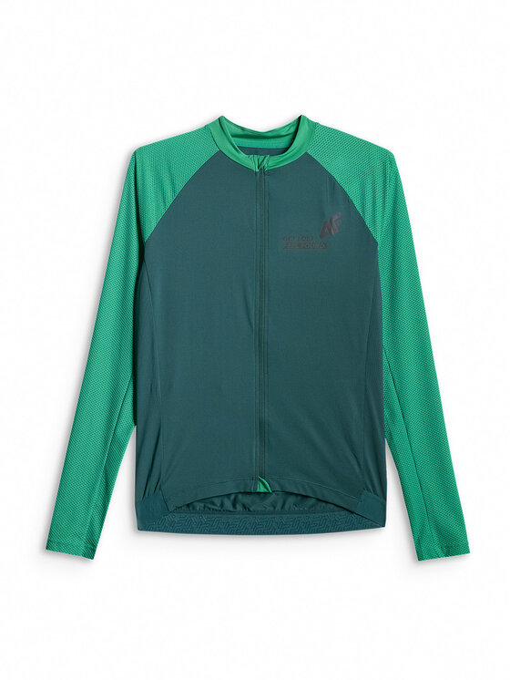 4F 4F Koszulka rowerowa GET LOST FEEL FOUND Zielony Slim Fit