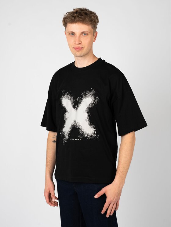 John Richmond John Richmond T-Shirt UMA24246TS Černá Regular Fit