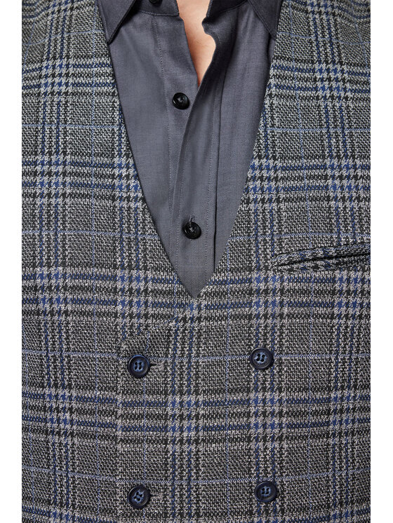 Lancerto Lancerto Kamizelka Boltby KA131223000007 Szary Slim Fit