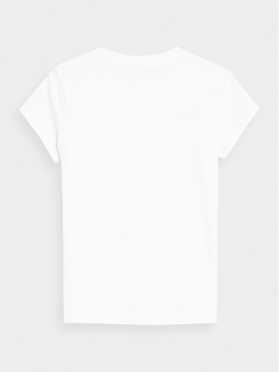 4F 4F T-shirt 4FJSS23TTSHF280 Bianco Regular Fit