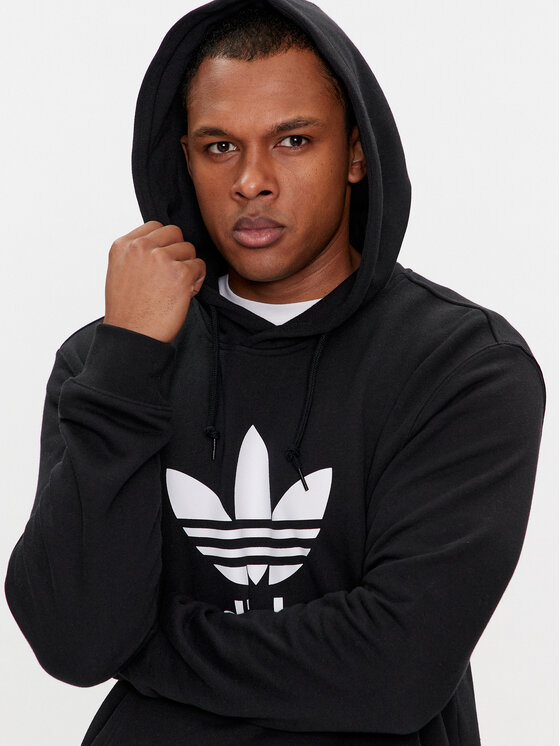 Adidas originals adicolor pullover hoodie with trefoil logo in black cw1240 new arrivals