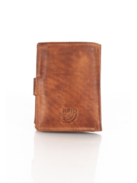 Mustang Mustang Portfel męski DENIMO HIGH WALLET Brązowy
