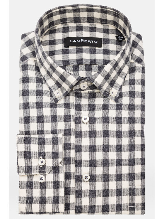Lancerto Lancerto Koszula Teramo KO051222000065 Szary Slim Fit