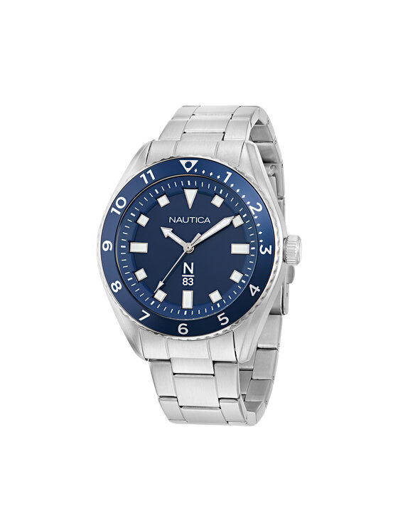 Фото - Наручний годинник NAUTICA Zegarek Finn World NAPFWF407 Srebrny 