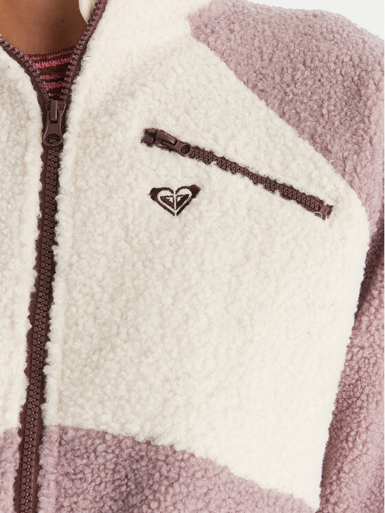 Roxy Roxy Fleecová mikina Waves Of Warmth ERJPF03242 Fialová Regular Fit