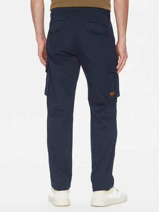 Aeronautica Militare Aeronautica Militare Medžiaginės kelnės 251PA1658CT3511 Tamsiai mėlyna Regular Fit