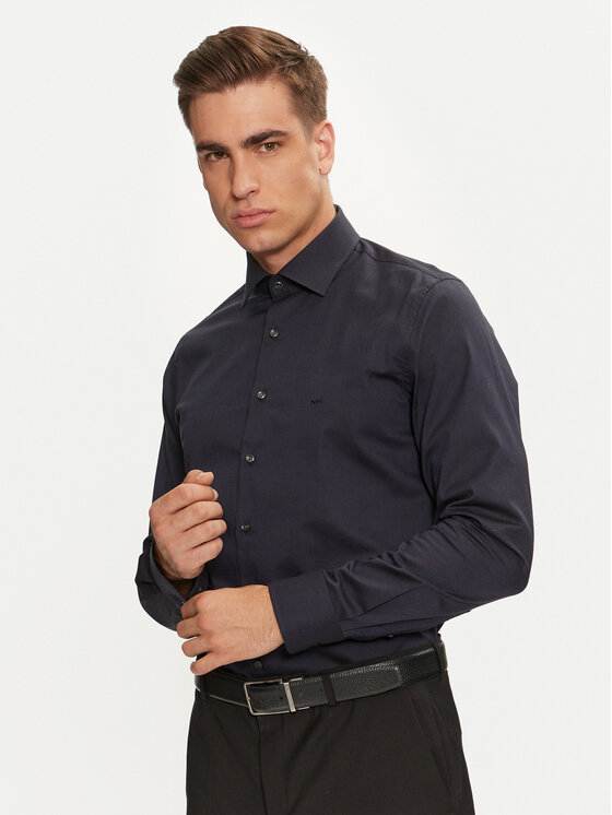 Michael Kors Michael Kors Cămașă MK0DS01294 Bleumarin Slim Fit