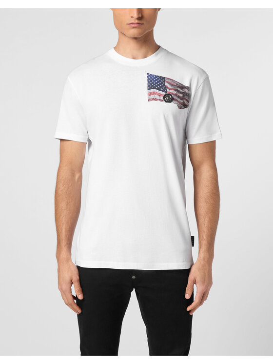 PHILIPP PLEIN PHILIPP PLEIN T-Shirt 11571 Biały Regular Fit