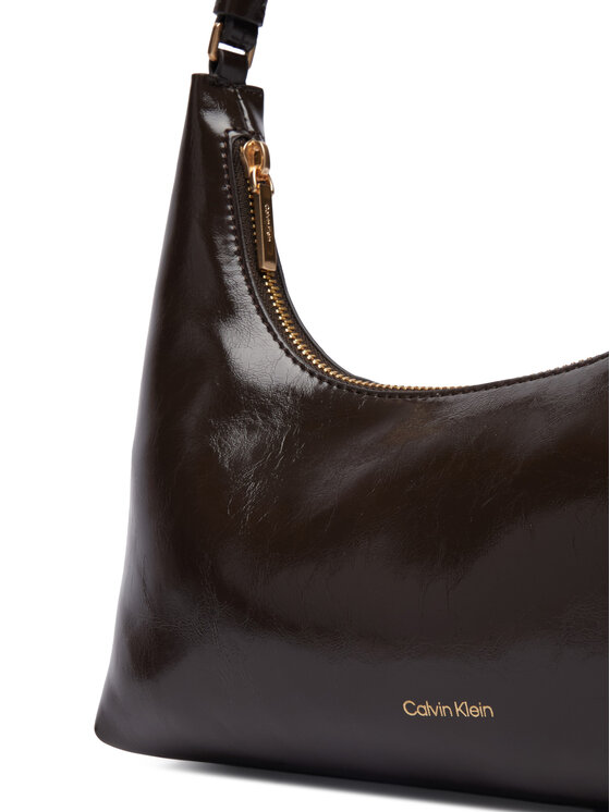 Calvin Klein Calvin Klein Torbica Foil Logo Glossy Conv Shoulder B LV04F3737G Smeđa
