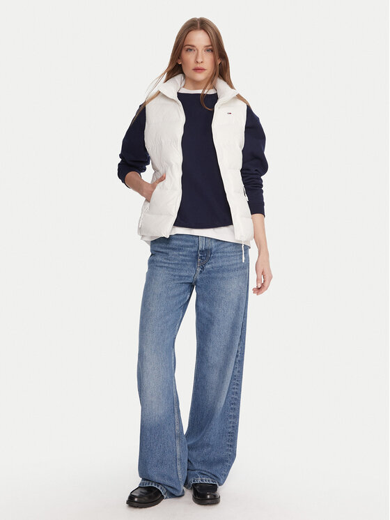 Tommy Jeans Tommy Jeans Bezrękawnik DW0DW21622 Biały Slim Fit