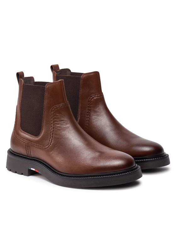 Tommy Hilfiger Tommy Hilfiger Боти тип челси Comfort Lwt Lth Chelsea FM0FM05184 Кафяв