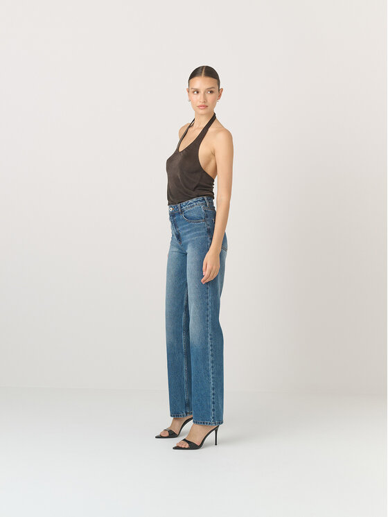 La Mania La Mania Top MILEY Brązowy Classic Fit