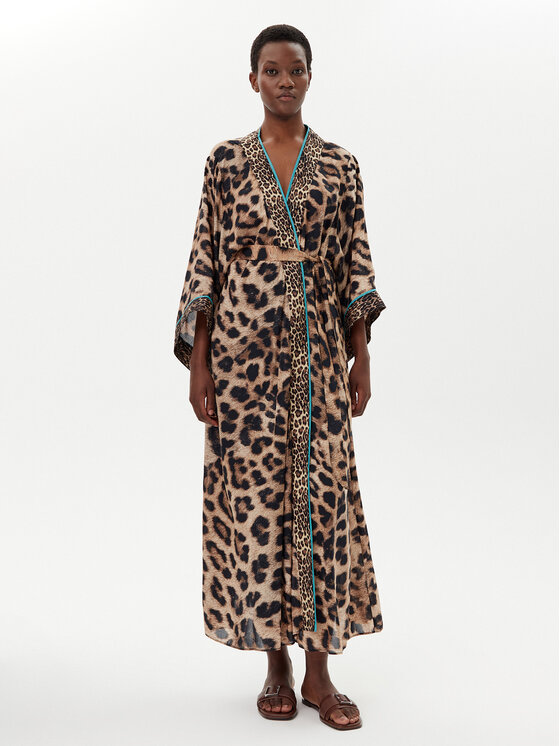 LOLA CASADEMUNT Kimono LS2516045 Hnedá Relaxed Fit