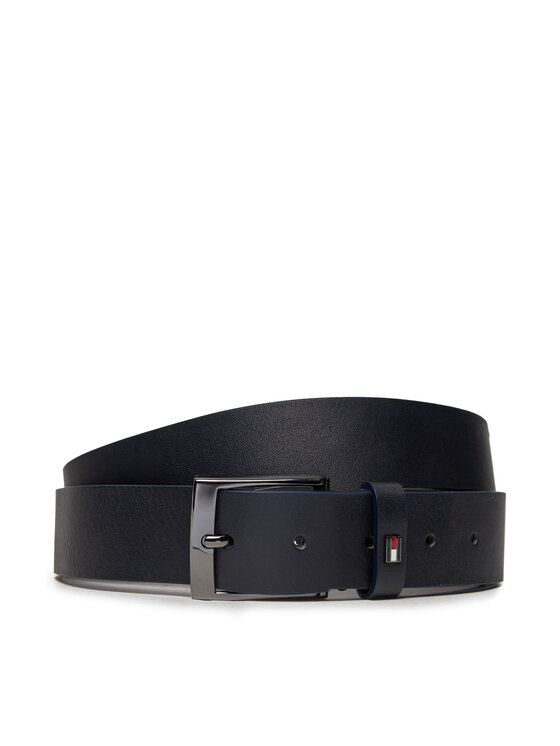 Tommy Hilfiger Pánsky opasok Adan AM0AM12547 Tmavomodrá