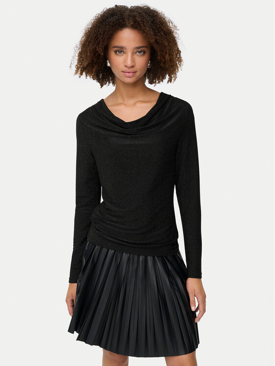 ONLY ONLY Bluzka Rich 15360265 Czarny Regular Fit