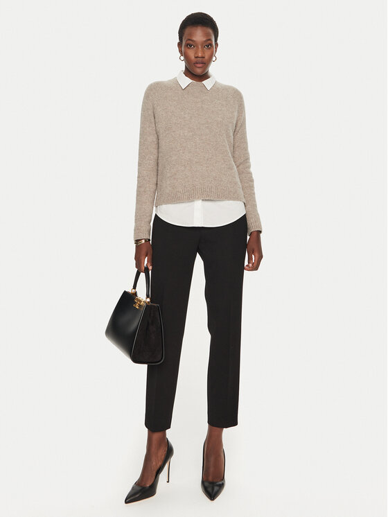 BOSS Boss Штани з тканини Tilunara 50490056 Чорний Regular Fit