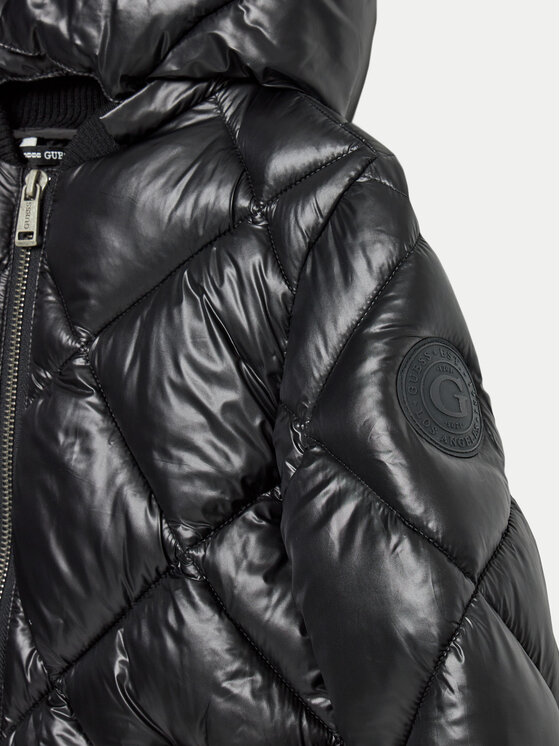 Guess Guess Пухено яке L4BL00 WEGY0 Черен Regular Fit