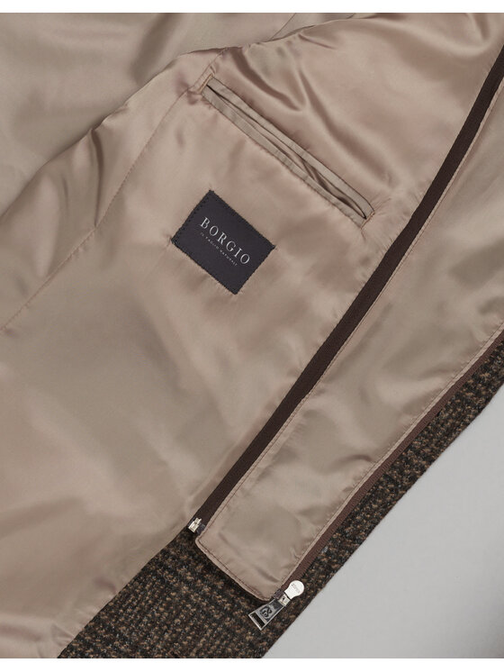 Borgio Borgio Płaszcz zimowy sorianello_br Brązowy Slim Fit