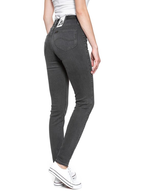 Lee Lee Jeansy SCARLETT HIGH Czarny Skinny Fit