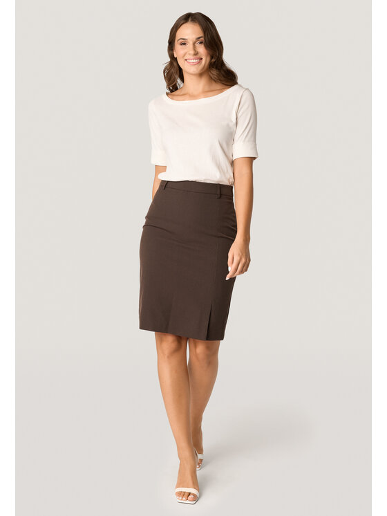 QUIOSQUE QUIOSQUE Sukně QUIOSQUE 7TP001126 Hnědá Regular Fit