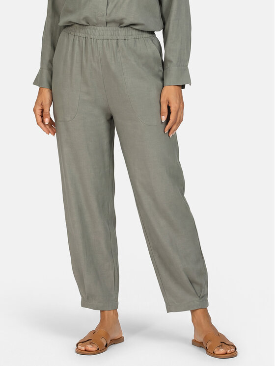 Feba Feba Pantaloni di tessuto F250 Cachi Comfort Fit