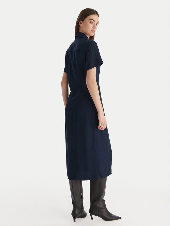 Tommy Hilfiger Tommy Hilfiger Φόρεμα πουκάμισο WW0WW45802 Σκούρο μπλε Regular Fit