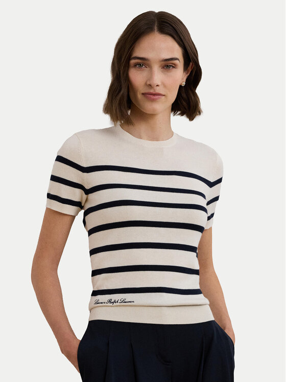 LAUREN RALPH LAUREN Sveter 200961688002 Écru Regular Fit
