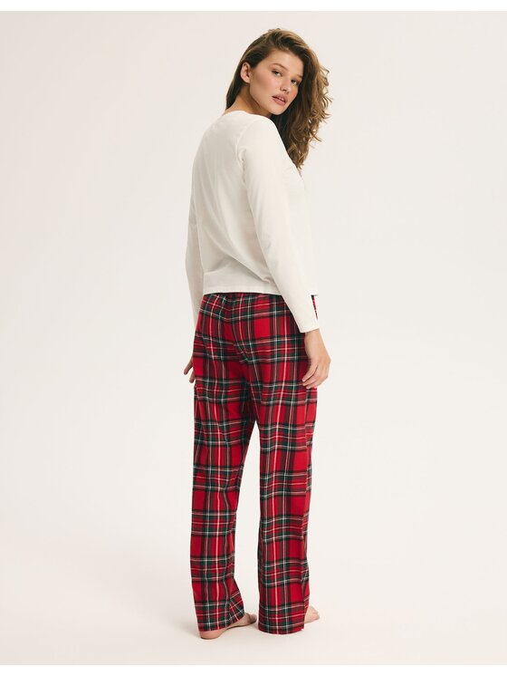 Esotiq Esotiq Piżama 46122 Czerwony Regular Fit
