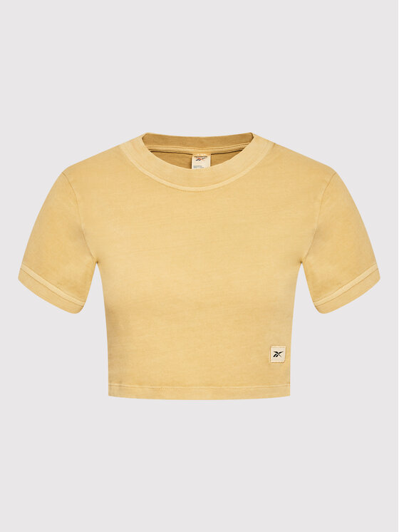 Reebok Reebok T-shirt Natural Dye HK4969 Žuta Slim Fit
