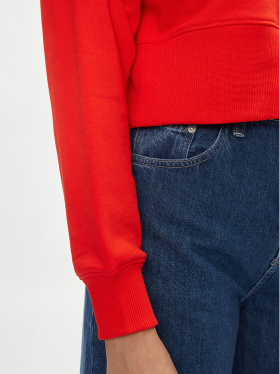 Calvin Klein Jeans Calvin Klein Jeans Džemperis Stacked Institutional J20J221466 Raudona Regular Fit