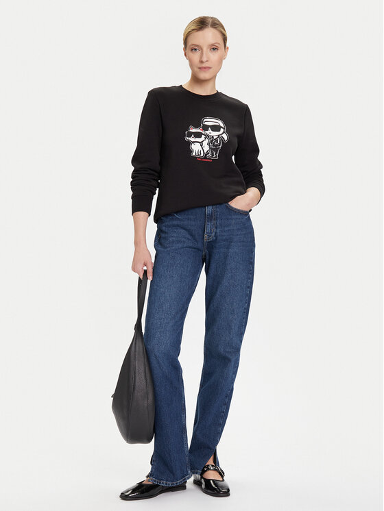 KARL LAGERFELD KARL LAGERFELD Bluză A4W20045 Negru Regular Fit
