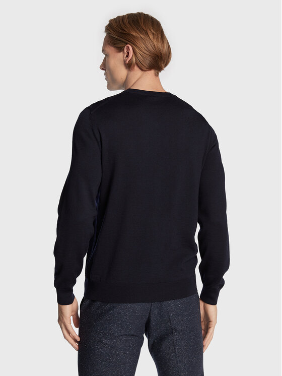 BOSS Boss Maglione Baram-L 50476363 Blu scuro Slim Fit
